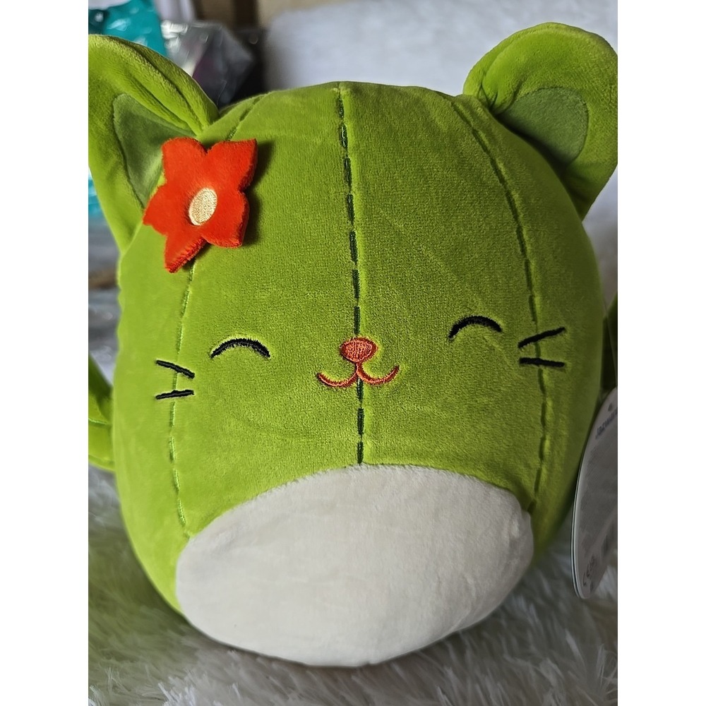 Original 8-Inch Ms. Miss Green Cactus Cat - Official Jazwares Plush (Little)‎